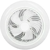 Deckenventilator Mit Led-beleuchtung. Moderner, Geschlossener Deckenventilator Mit Fernbedienung, Stufenloser Lichtintensitätsregulierung, Intelligentem Timer, 110–265 V.