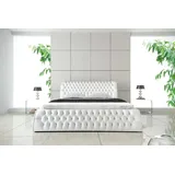 JV Möbel Chesterfield 180 x 200 cm Weiß