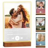 Maverton Spotify LED Acrylglas mit Foto - Personalisierte Geschenke mit Scannbar QR Code - Song Cover Glas Foto mit LED-Beleuchtung - im Spotify Musik Cover Design - Fotogeschenk - Größe: L/XL