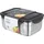Lock & Lock Vorratsdose Edelstahl 1,9 l mit schwarzem Deckel
