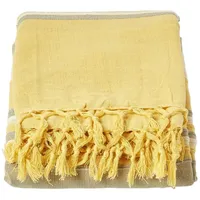 Homescapes Tagesdecke Morocco, gelb gestreift, 150 x 200 cm,