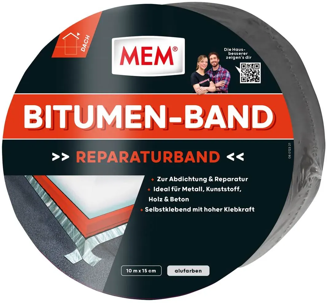 MEM Bitumenband | Selbstklebendes Dichtungsband zur Abdichtung von vielen Materialien | 10 m