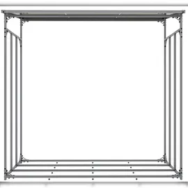 deluke Kaminholzregal Aluminium 70 x 185 x 185 cm Schwarz