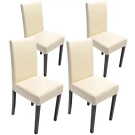 MCW Esszimmerstuhl Littau Leder creme 4er Set