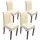 MCW Esszimmerstuhl Littau Leder creme 4er Set