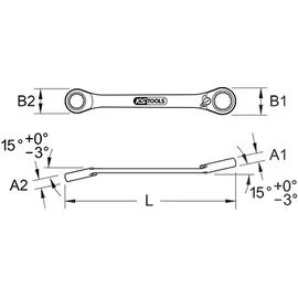 KS Tools GEARplus Doppel-Ratschenringschlüssel umschaltbar 10x11mm