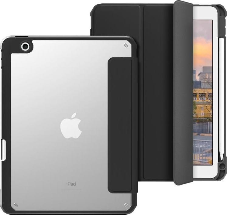 eSTUFF Mirror Pencil case iPad 10.2 (iPad 2019 (7. Gen), iPad 2020 (8. Gen), iPad 2021 (9. Gen)), Tablet Hülle, Schwarz, Transparent