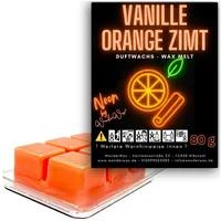 WonderWax Duftwachs WonderWax® Neon Duftwachs 6 Würfel, (Spicy Vanille Orange Zimt), Duftrichtung: Spicy Vanille Orange Zimt