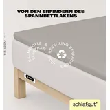 Easy Spannbettlaken für Topper Jersey Elasthan 90 x 190 - 100 x 220 cm sand mid