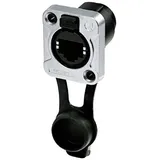 Rean AV RJ45 Durchgangs-Einbaubuchse, IP65, vernickeltes D-Gehäuse RRE8F-Z-000-1 Buchse, gerade 1 St.