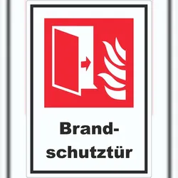 Brandschutztür Brandschutz Aufkleber A3 (297x420mm)