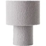 Brilliant Tischleuchte Teddy, ohne Leuchtmittel, flauschiger Teddystoff, 30 x 23 cm, E27, Textil grau