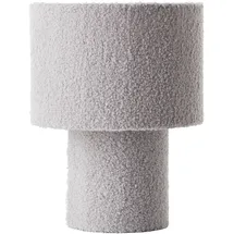 Brilliant Tischleuchte Teddy, ohne Leuchtmittel, flauschiger Teddystoff, 30 x 23 cm, E27, Textil grau