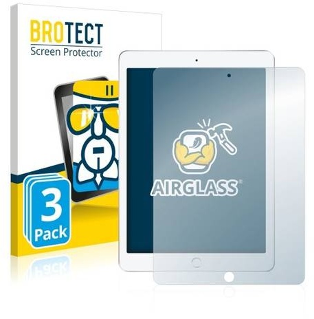 3x BROTECT® AirGlass® Premium Panzerglasfolie Klar für  Apple iPad 9.7 (5. Generation, 2017)