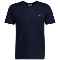 GANT T-Shirt mit V-Ausschnitt - Dunkelblau - L