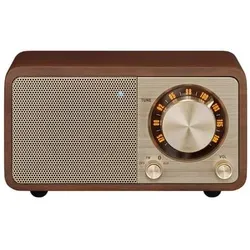 Sangean Genuine mini WR-7 kirsch tragbares Retro-Tischradio mit Bluetooth