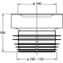 BONOMINI WC-Anschluss gerade Ø 100-110 mm Anschlussgarnitur