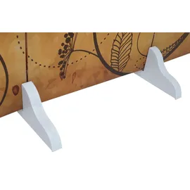 Mendler Standfuß für Paravent, Ständer Paraventhalter, weiß ~ 2er Set
