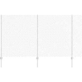 vidaXL Zaun mit Pfosten 1,4 x 10 m Silber/Stahl