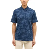 Mustang Herren Kurzarmhemd Style Darien blau - M