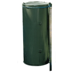 VAR Abfallsammler Kompakt 120 Liter Einflügeltür, für den Außeneinsatz, Farbe: moosgrün