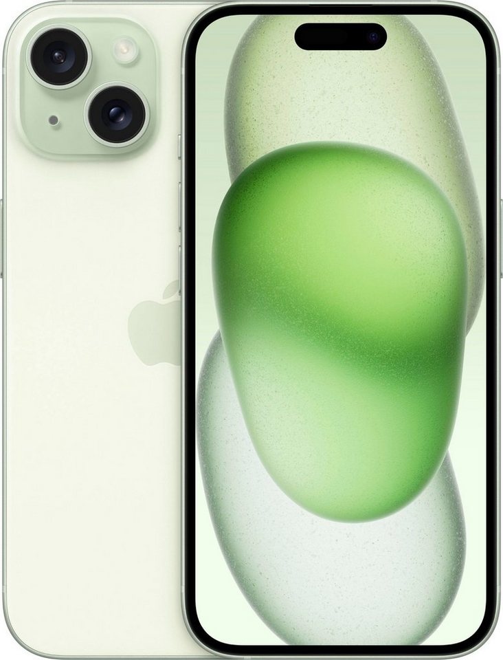 Apple iPhone 15 128GB Smartphone (15,5 cm/6,1 Zoll, 128 GB Speicherplatz, 48 MP Kamera) grün