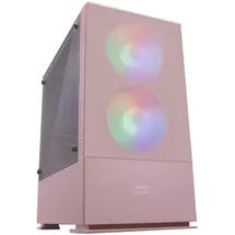 Mars Gaming MCZP, Premium-Kompakt-PC-Gehäuse, MicroATX, Panel + Front Mesh, Pink