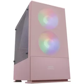 Mars Gaming MCZP, Premium-Kompakt-PC-Gehäuse, MicroATX, Panel + Front Mesh, Pink