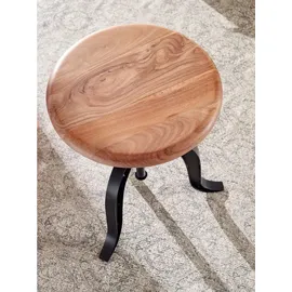 Wohnling Drehhocker Holz 39 x 63 x 39 cm Schwarz
