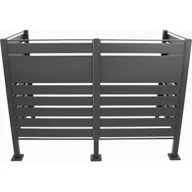 DEGAMO Sichtschutz LÜBECK für 2 Mülltonnen, 165x85x120cm, Stahl anthrazit