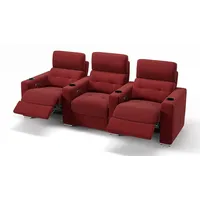 Sofanella 3-Sitzer Stoff BARI, Relaxcouch, Designersofa, Designer Sofa, 3er Couch, Sofagarnitur rot