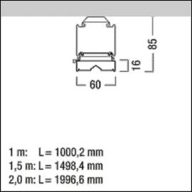 zumtobel LED Lichtbandleuchte TECTON C 2000 mm IP50