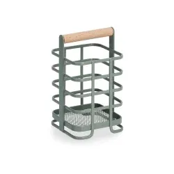 Zeller Utensilienhalter, Metall/Buche 27449 , Farbe: salbei