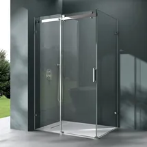 mai & mai Eckdusche mit Schiebetür 100 x 70 cm transparent Sicherheitsglas 8 mm R-17-2