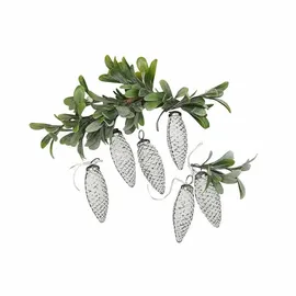 Loberon Anhänger 6er Set Fréderise 6 cm antikweiß