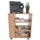 matkam Druckertisch Holzwerkstoff 60x74x40 cm Erle mit Rollen