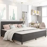 vidaXL Boxspringbett 200 x 200 cm Grau