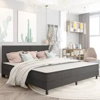 vidaXL Boxspringbett 200 x 200 cm Grau