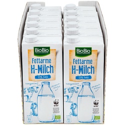 BioBio H-Milch 1,5 % 1 Liter, 12er Pack