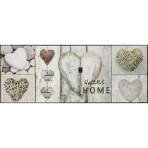 Wash+Dry Vintage Hearts 75 x 190 cm Beige/Grau
