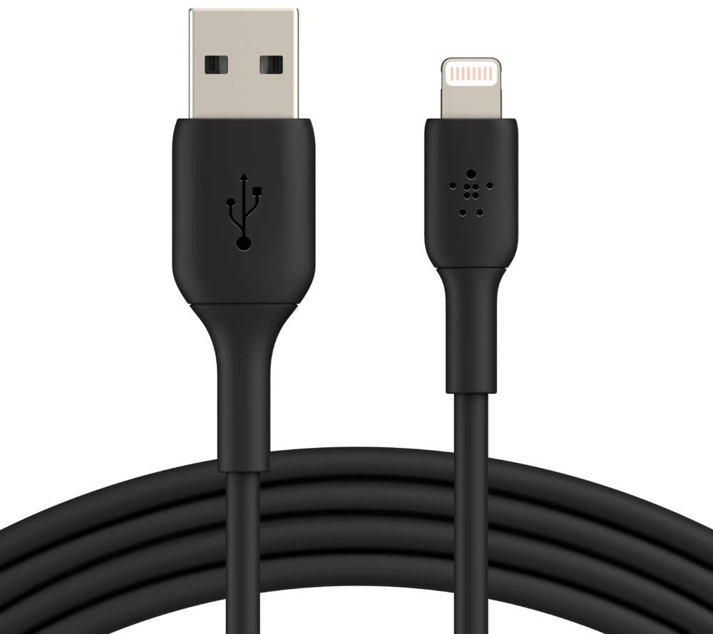 Belkin Lightning-Kabel (Boost Charge Lightning-/USB-Kabel für iPhone, iPad, AirPods) MFi-zertifiziertes iPhone-Ladekabel (Schwarz, 1 m)