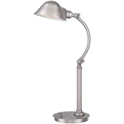 Thompson LED-Tischlampe in gebürstetem Nickel - QZ-THOMPSON-TLBN