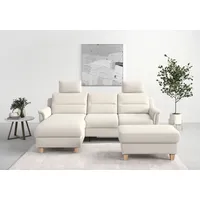 sit&more Ecksofa SIT & MORE "Farö L-Form", beige (creme), B:234cm H:90cm T:168cm, Sofas, Ecksofa, inklusive Federkern, wahlweise mit Bettfunktion und Bettkasten