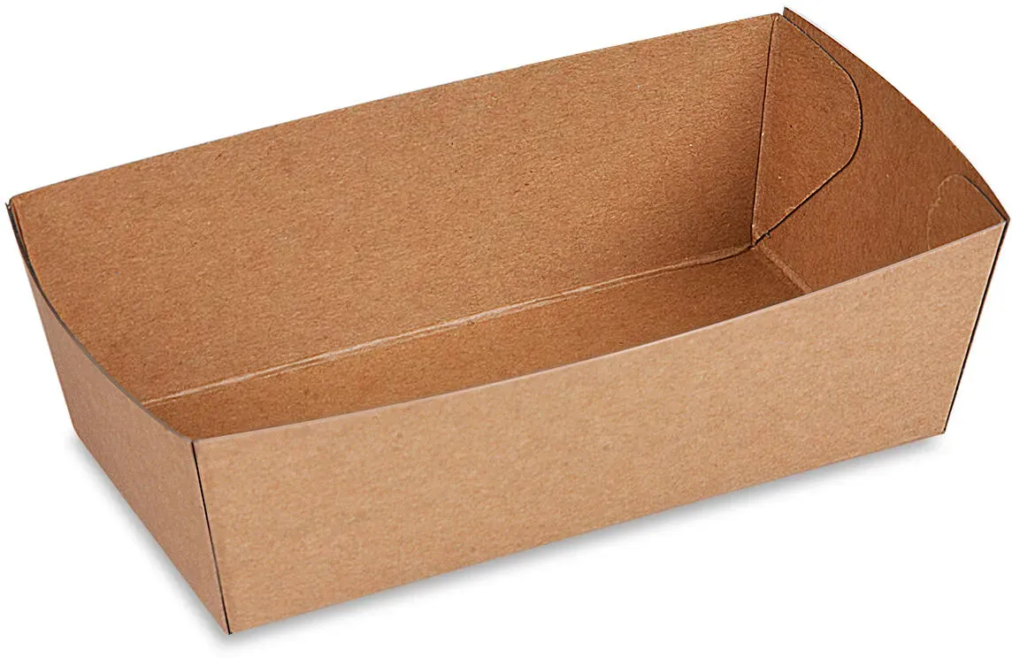 BIONATURE Snackschalen kraft braun mit Fettbarriere 16,5x9x6cm 1000ml, 100 Stk.