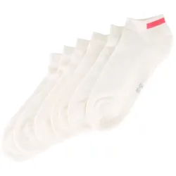 TOM TAILOR Damen Sneakersocken im 6er-Pack, rot, Uni, Gr. 39-42