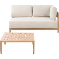 Beliani Sampieri Set 2-tlg. Hellbraun/Beige