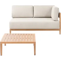Beliani Sampieri Set 2-tlg. Hellbraun/Beige