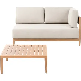 Beliani Sampieri Set 2-tlg. Hellbraun/Beige