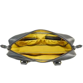 Buckle & Seam Everett Aktentasche Leder 38 cm Laptopfach grau