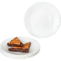 6x Kuchenteller Arkona Opalglas 19cm weiß Frühstücks-Teller klein Dessert Salat